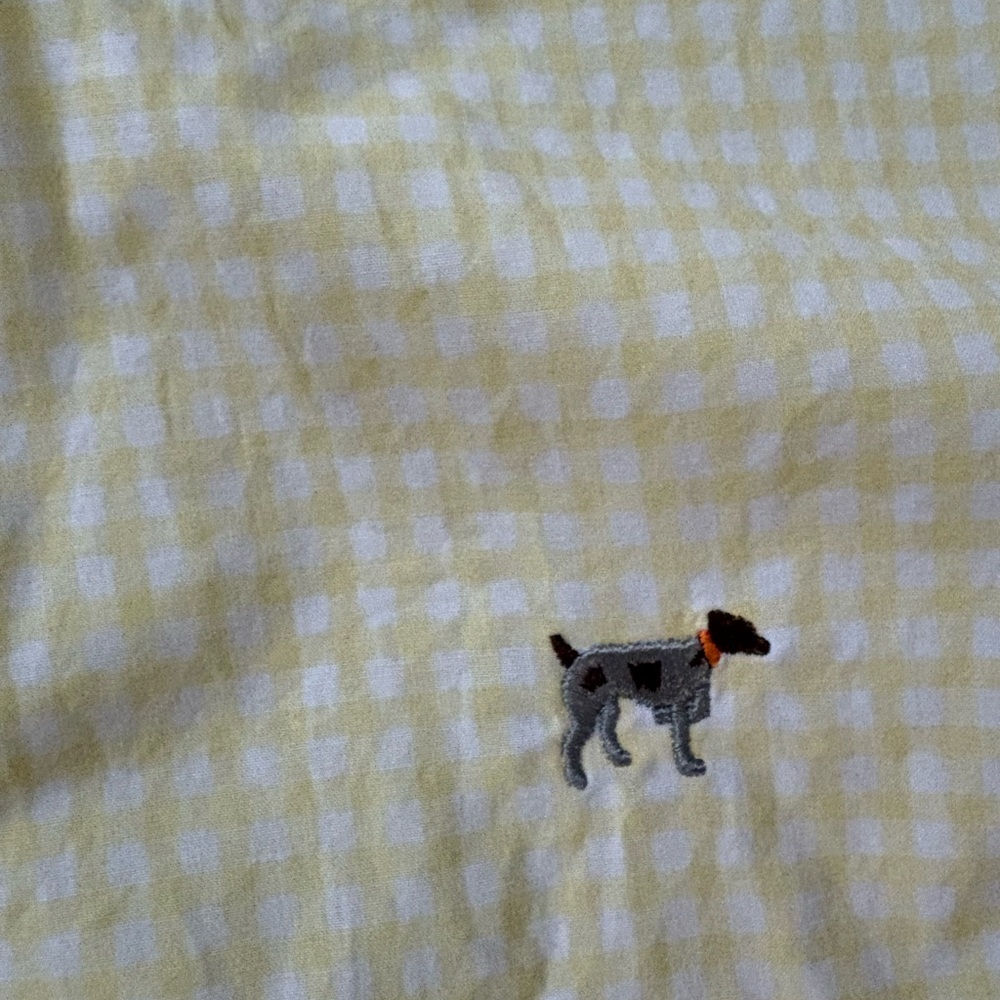 Yellow Gingham Southern Point Co. Men's Shirt size large - Picture 2 of 4